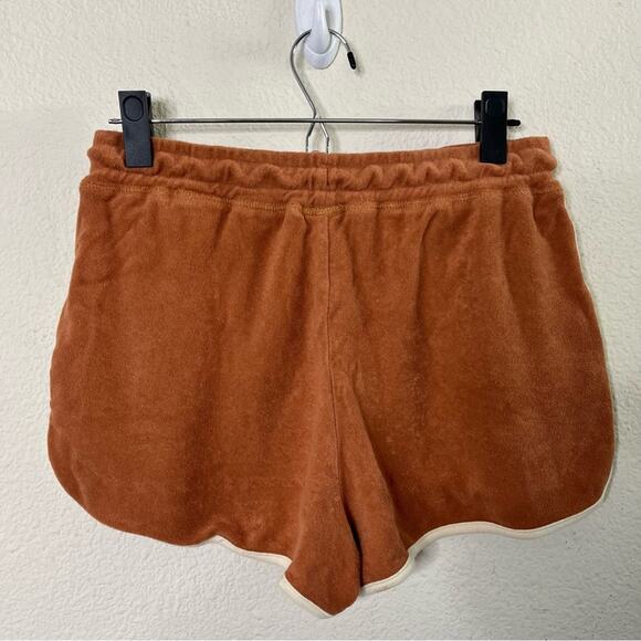 Rylee + Cru SET Terry Cloth 2 Piece Sweatshirt Shorts Terracotta Embroidered S - Picture 8 of 10